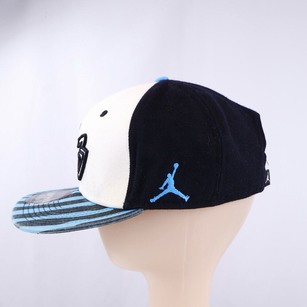 Air Jordan 23‎ Snapback Hat Black White Blue Zebra Stripe Flat Brim Cap One Size - Picture 3 of 6